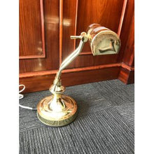 Load image into Gallery viewer, Brass Antique Style Bankers Lamp
