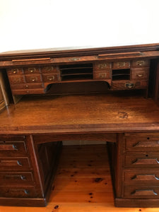 American Oak Rolltop Desk