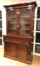 Load image into Gallery viewer, Victorian Mahogany Secretaire Bookcase
