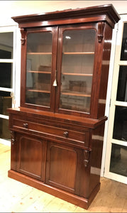 Victorian Mahogany Secretaire Bookcase