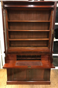 Victorian Mahogany Secretaire Bookcase