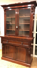 Load image into Gallery viewer, Victorian Mahogany Secretaire Bookcase
