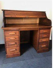 Load image into Gallery viewer, English Oak Roll Top Desk
