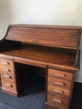 Load image into Gallery viewer, English Oak Roll Top Desk
