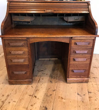 Load image into Gallery viewer, Oak roll top desk
