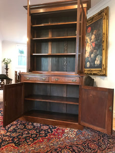 Edwardian walnut bookcase