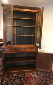 Edwardian walnut bookcase
