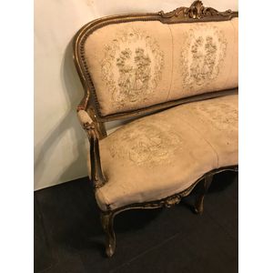 French Style Gilded Settee