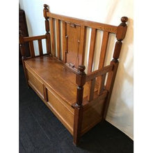 Load image into Gallery viewer, Tudor Oak Hall Seat

