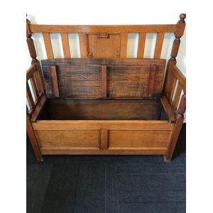 Tudor Oak Hall Seat