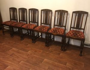 Set Of Six Oak Chairs