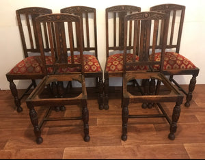 Set Of Six Oak Chairs