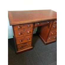 Load image into Gallery viewer, Victorian Mahogany Twin Pedestal Desk
