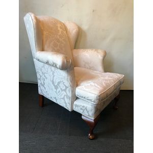 Pr Of Wing Back Arm Chairs