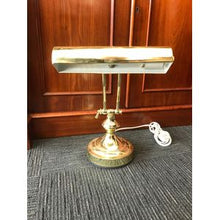 Load image into Gallery viewer, Brass Antique Style Bankers Lamp

