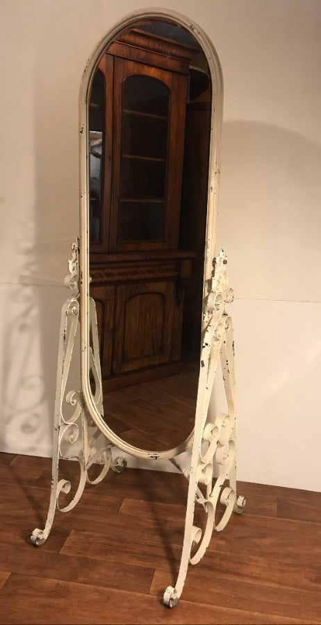 Wrought Iron Cheval Mirror