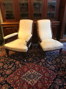 Pr Of Victorian Arm Chairs