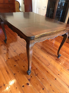 French Oak Drawer Leaf Dining Table
