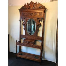 Load image into Gallery viewer, Antique Boronial Oak Hall Stand
