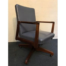 Load image into Gallery viewer, Mid Century Black Wood Desk Chair
