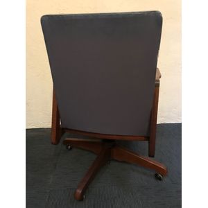 Mid Century Black Wood Desk Chair