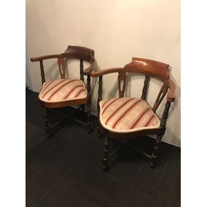 Pr Of Blackwood Corner Chairs