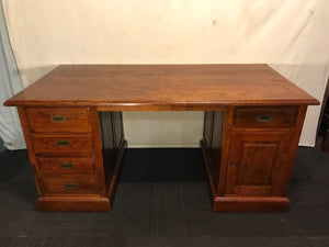 Oak Twin Pedestal Desk