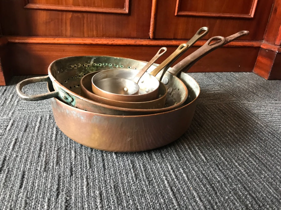 French Set Of Copper Pans