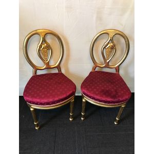 Pr Of Gilded French Style Chairs