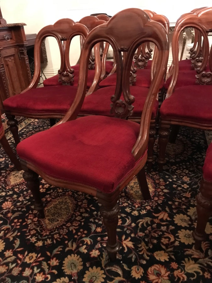 Set Of 12 Victorian Chairs