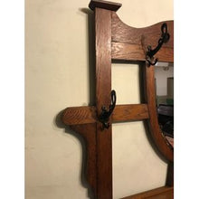 Load image into Gallery viewer, Oak Arts and Crafts Hallstand

