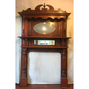 Victorian Mantle With Over Mantle
