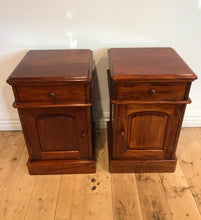 Load image into Gallery viewer, Mahogany Bedside Cabinets
