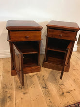 Load image into Gallery viewer, Mahogany Bedside Cabinets

