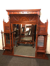 Load image into Gallery viewer, Victorian Walnut Over Mantle Mirror
