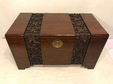 Load image into Gallery viewer, Oriental Camphor Wood Carved Trunk
