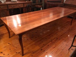 French Style Cherry Wood Farmhouse Table