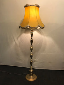 Brass Standard Lamp and Shade