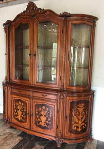 Italian Marquetry Display Cabinet