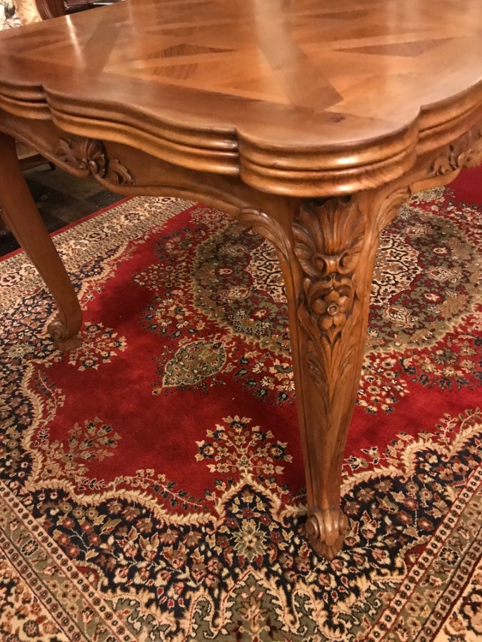 French Oak Louis XV Dining Table