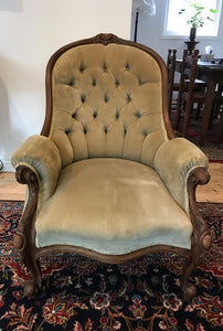 Victorian Mahogany Library Chair